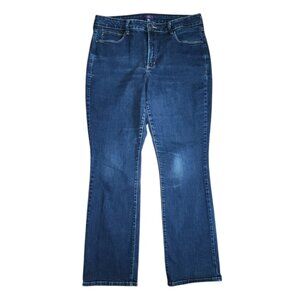 NYDJ Not Your Daughters Jeans Womens Size 14W Blue Denim Mini Boot Cut Stretch